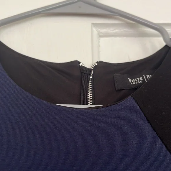 White House Black Market Navy, Gray & Black Dress - Picture 3 of 10